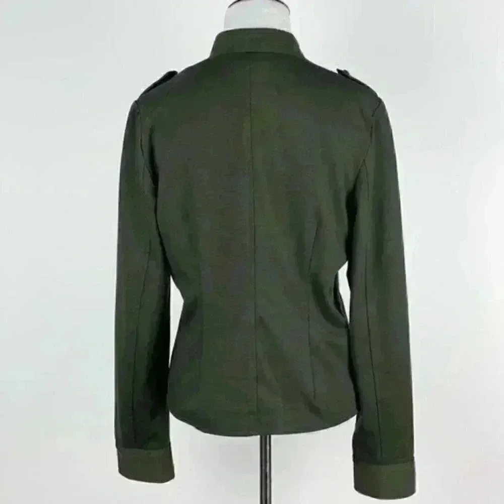 APT 9 blazer sz S army green military style jacket - Picture 6 of 10